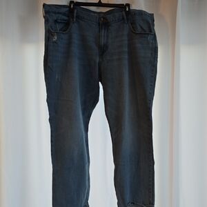 Old Navy Men's Distressed Relaxed Blue Jeans